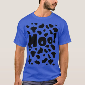 T-shirt Drôle motif moo vache pour le costume d'halloween 