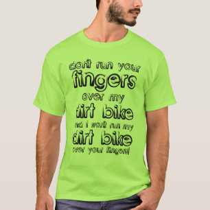T-shirt drôle Motocross Doigts de moto tout-terrai