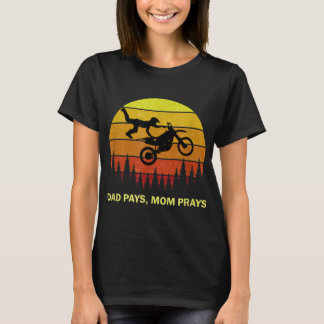 T-shirt Drôle Motocross Idée Pour Parent Papa Maman Fils D