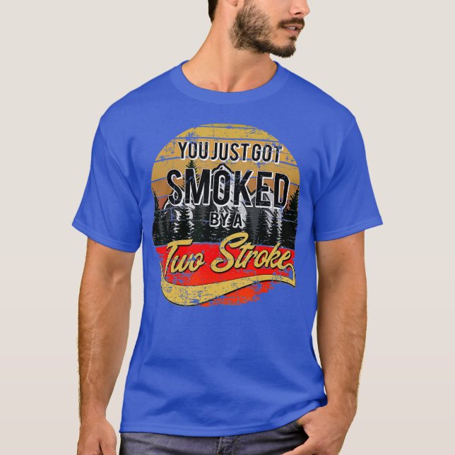 T-shirt Drôle Motocross Vous venez de vous faire fumer par (Devant)