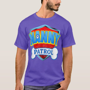 T-shirt Drôle Nanny Patrol Chien Maman, Papa Pour Hommes F