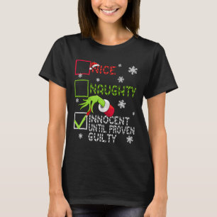 T-shirt Drôle Naughty Innocent jusqu'à preuve du contraire