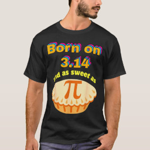 T-shirt Drôle né le 314 et doux comme un jeu de mots mathé