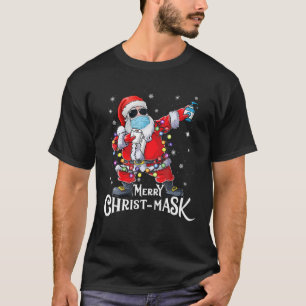 T-shirt Drôle Noël 2020 Père Noël Dabbing porter le masque