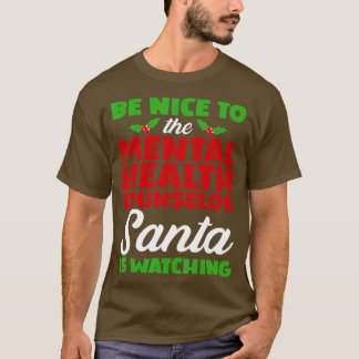 T-shirt Drôle Noël Conseiller en santé mentale Xmas Père N