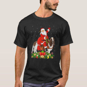 T-shirt Drôle Noël Correspondant Père Noël équitation Bass