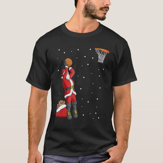 T-shirt Drôle Noël de panier de Noël de Père Noël (Devant)