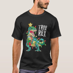 T-shirt Drôle Noël Dinosaur Arbre Rex Pajamas Hommes gar