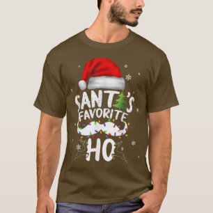 T-shirt Drôle Noël Santas Favori Ho Xmas