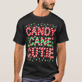 T-shirt Drôle Noël Sucre de canne amoureux Crew Crew Noël