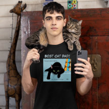 Drôle Noir Mignon Meilleur Papa Chat Fête des Père
