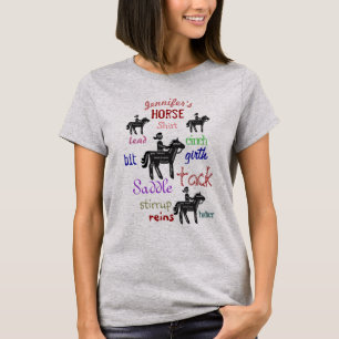 T-shirt Drôle Nom Personnalisé Votre Chemise Cheval
