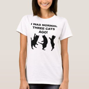 T-shirt drôle Normal Trois Chats Avant