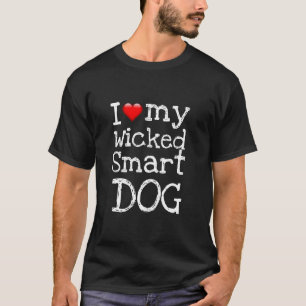 T-shirt Drôle nouveauté J'ADORE MON CHIEN REGARDÉ