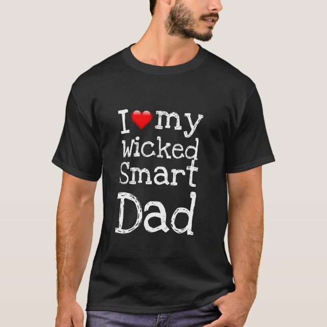 T-shirt Drôle nouveauté J'ADORE MON PÈRE REGARDÉ (Devant)