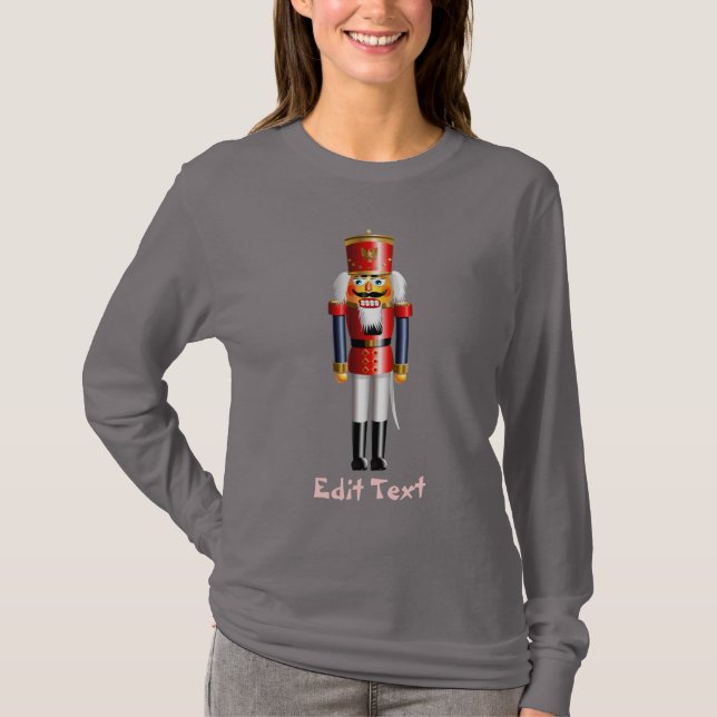 T-shirt Drôle Nutcracker Toile Soldier Cartoon (Devant)