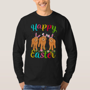 T-shirt Drôle OEuf de Pâques Bunny Labradoodle Chien Joyeu