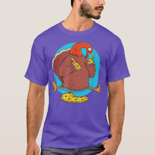 T-shirt Drôle oiseau dinde animal pizza cadeau nourriture 