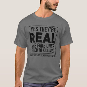 T-shirt Drôle Oui Ils sont vrais   Mélange Implant mammair