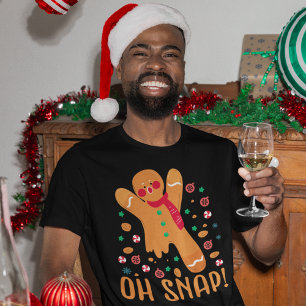 T-shirt Drôle pain d'épice de Noël Oh Snap!