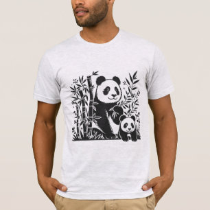 T-shirt Drôle Panda
