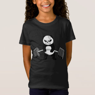T-Shirt Drôle Panda Entraînement Kitten Gym Deadlift Puiss