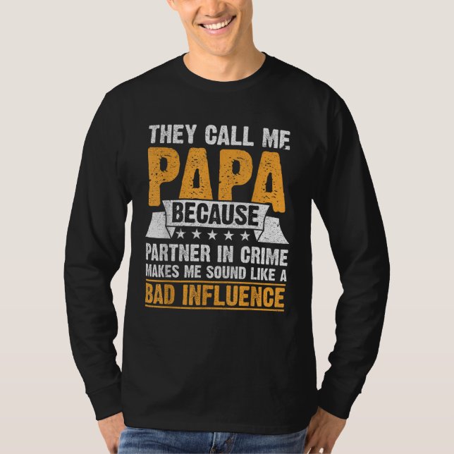 T-shirt Drôle Papa Papi Papaw Papi Papi Papaw De Grand-Enf (Devant)