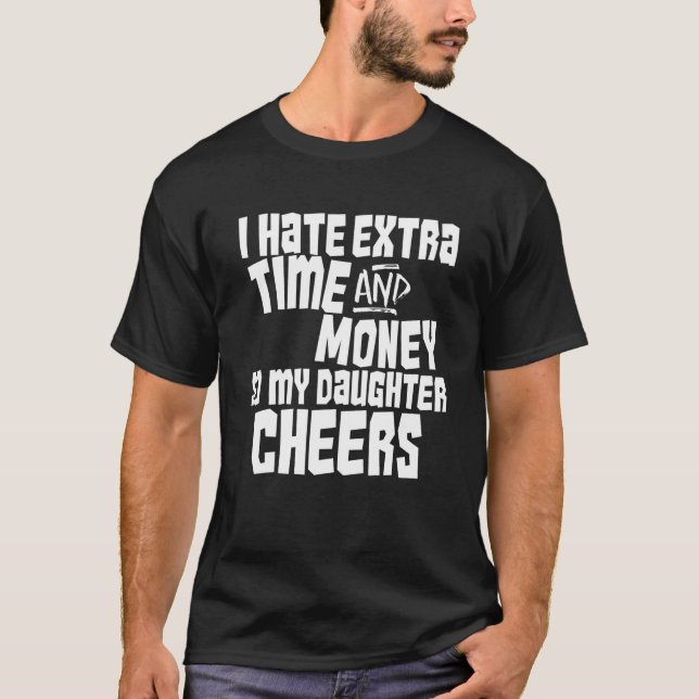 T-shirt Drôle papa Parent de Pom-pom girl Cheer Team Cadea (Devant)