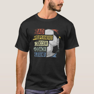 T-shirt Drôle Papa Superhero Football Legend