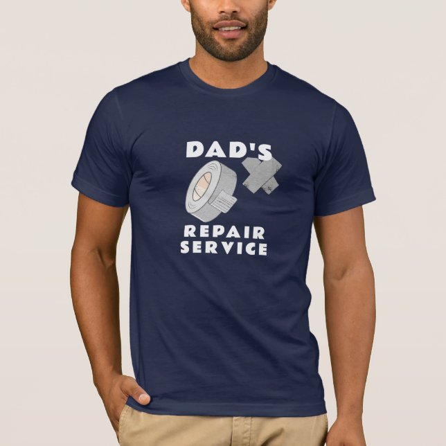 T-shirt Drôle papa tee, Fête des pères de service de répar (Devant)