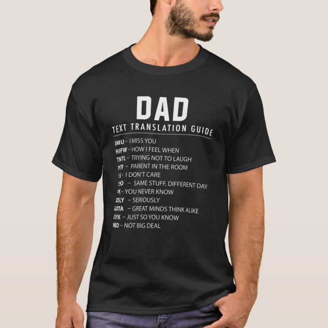 T-shirt Drôle Papa texto lang (Devant)
