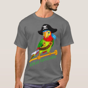 T-shirt Drôle Parrot Pirate récidive Délinquant