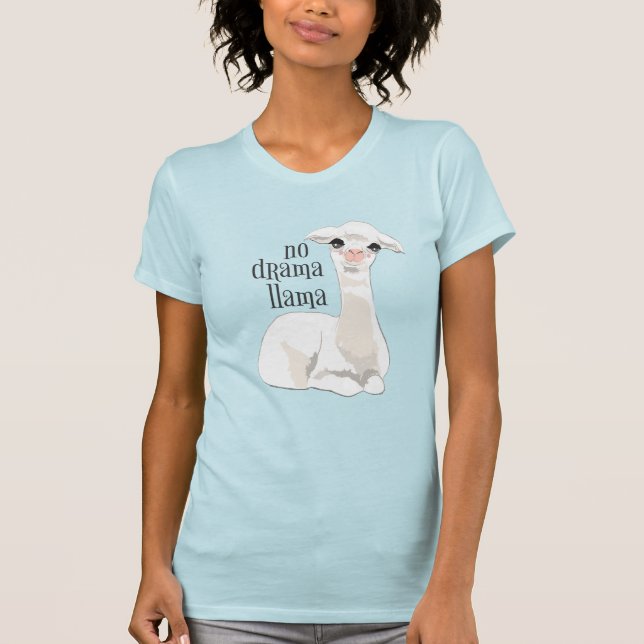 T-shirt Drôle Pas De Drame Llama Pop Culture (Devant)