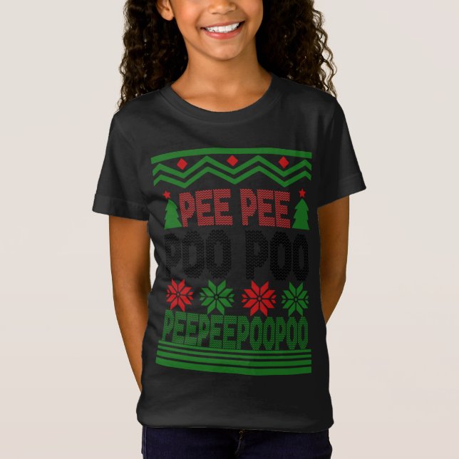 T-Shirt Drôle Pee Pee Poo Poo laide Sweater de Noël (Devant)