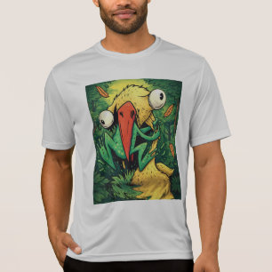 T-shirt drôle Pelican contre Frog Swamp Ne jamais