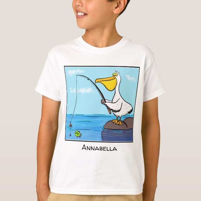 T-shirt Drôle pélican de pêche (Devant)