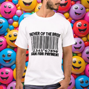 T-shirt Drôle père de la mariée numérisation