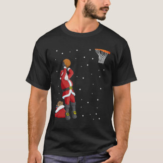 T-shirt Drôle Père Noël Basketball Noël Jumper cadeau