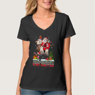 T-shirt Drôle Père Noël équitation chèvre Joyeux Pyjama de