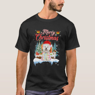 T-shirt Drôle Père Noël Maltese Chien Joyeux Noël Hommes F