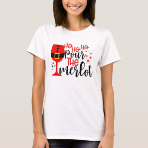 T-shirt Drôle Père Noël Noël Noël Noël Noël Fête du Vin T-