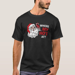 T-shirt Drôle Père Noël où mon Ho est à Noël Coupl