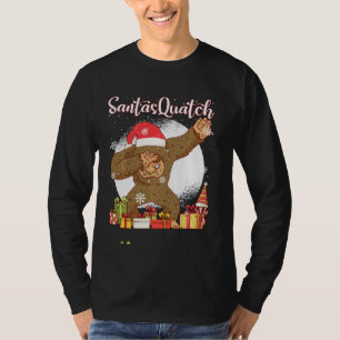 T-shirt Drôle Père Noël Sasquatch Dabbing Yeti Christmas P
