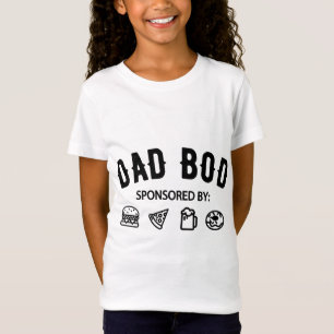 T-Shirt Drôle Père Papa Bod Parrainé par Burgers Pizza Be