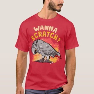 T-shirt Drôle perroquet gris africain