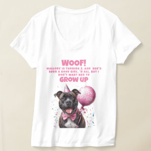 T-shirt Drôle personnalisé chien Birthday Mom