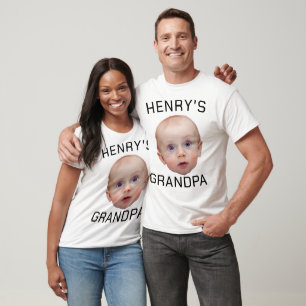 T-shirt Drôle personnalisé visage bébé