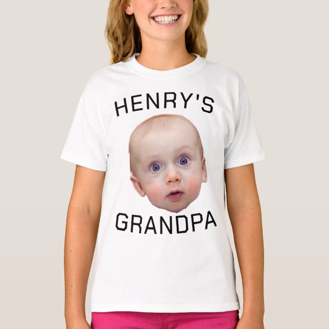 T-shirt Drôle personnalisé visage bébé (Devant)