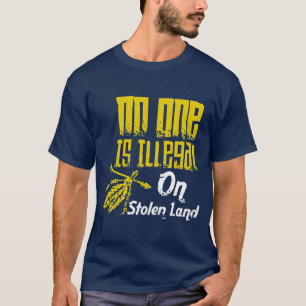 T-shirt drôle, personne n'est illégal sur les terres vol
