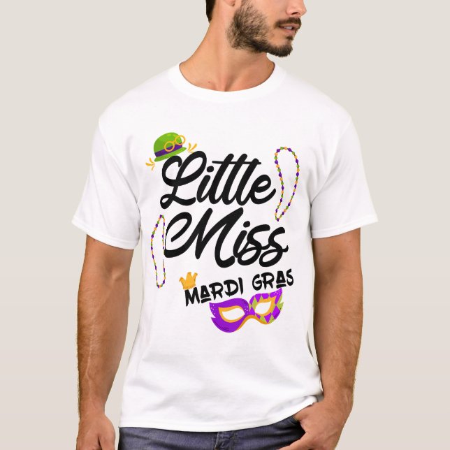 T-shirt drôle petite miss mardi gras (Devant)